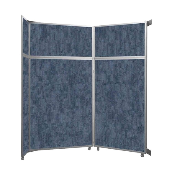 Operable Wall Folding Room Divider 7'11" x 8'5-1/4" Ocean Fabric